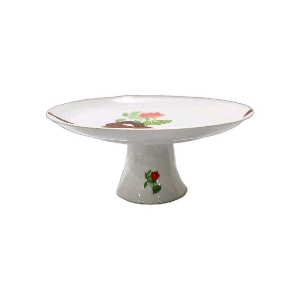 Rare HTF Only A Rose Cake Stand By Seymour Mann Inc Made In Japan
